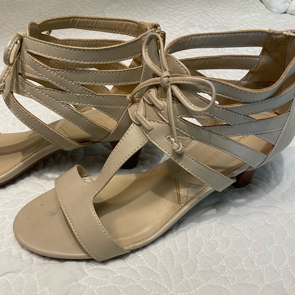 Adrienne Vittadini Beige Dress Sandal